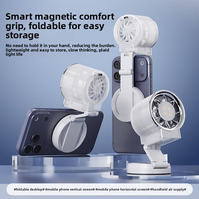 Magnetic Foldable Phone Holder Mini Fan