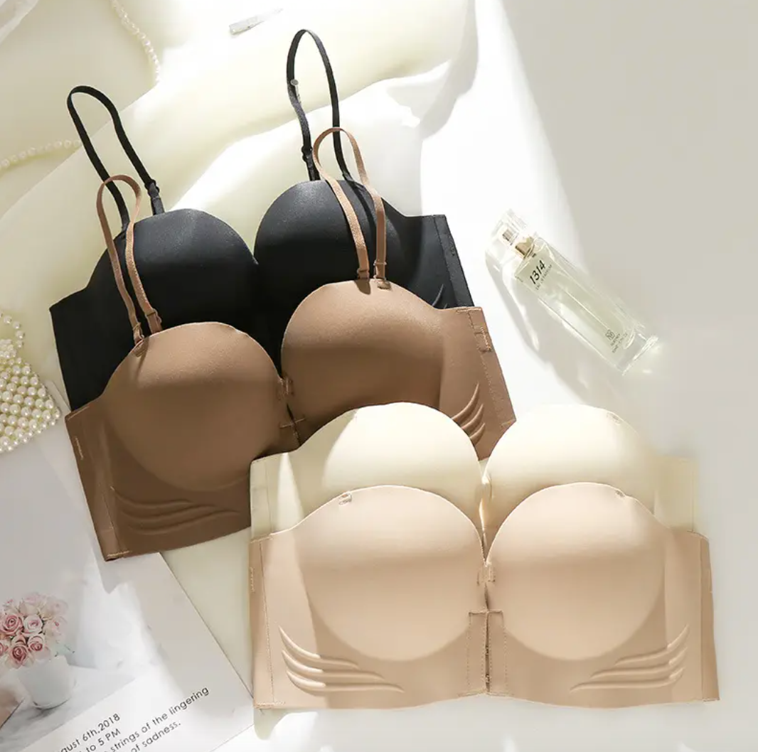 Women's Non-Slip Front Closure Strapless Bra